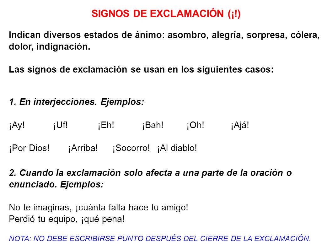 Signos De Exclamacion Ejemplos Descargar Musica